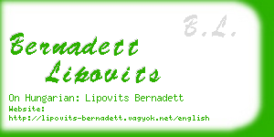 bernadett lipovits business card